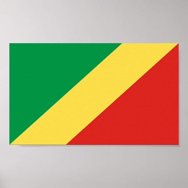 Póster Bandeira do Congo (Frente)