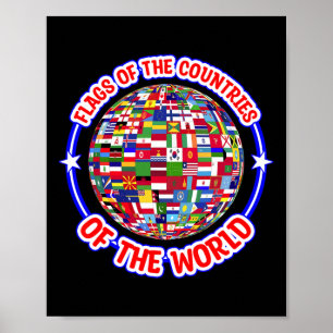 Poster Bandeira do Dia da Terra para Designs e Viajantes