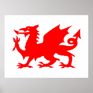 Poster Bandeira do Dragão Galês, Bandeira do Dragão do Pa