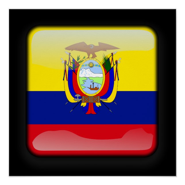 Póster Bandeira do Equador (Frente)