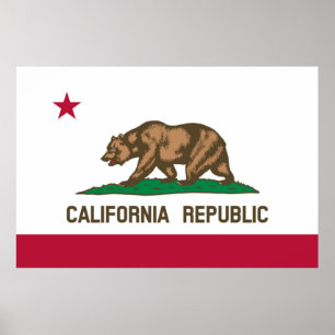Poster bandeira do Estado da Califórnia