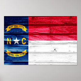 Poster Bandeira do Estado da Carolina do Norte