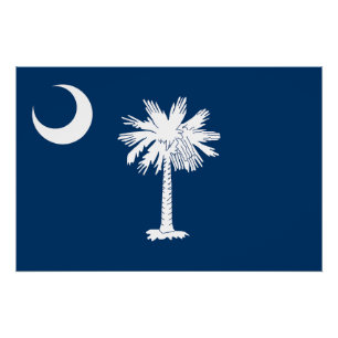 Póster Bandeira do estado da Carolina do Sul