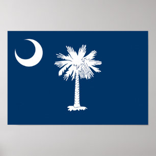 Poster Bandeira do Estado da Carolina do Sul