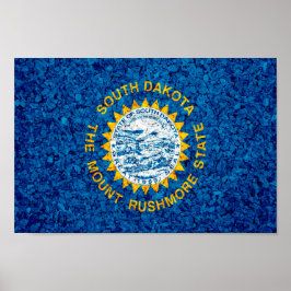 Poster Bandeira do Estado da Dakota do Sul