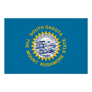 Póster Bandeira do Estado da Dakota do Sul