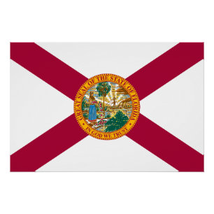 Póster Bandeira do Estado da Flórida