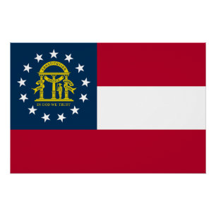 Póster Bandeira do Estado da Geórgia