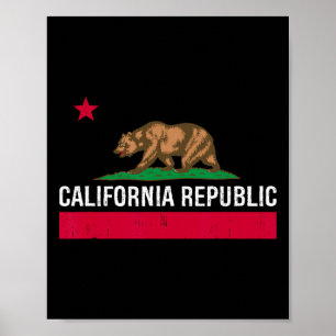 Poster Bandeira do Estado da República da Califórnia