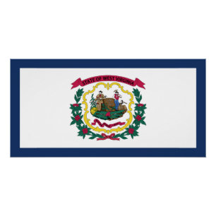Póster Bandeira do Estado da Virgínia Ocidental
