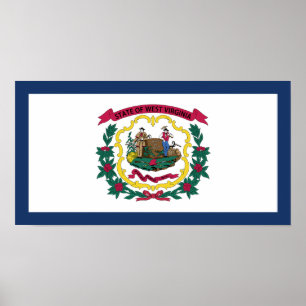 Poster Bandeira do Estado da Virgínia Ocidental