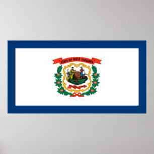 Poster Bandeira do Estado da Virgínia Ocidental