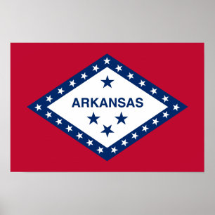 Poster Bandeira do estado de Arkansas