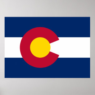 Póster Bandeira do estado de Colorado
