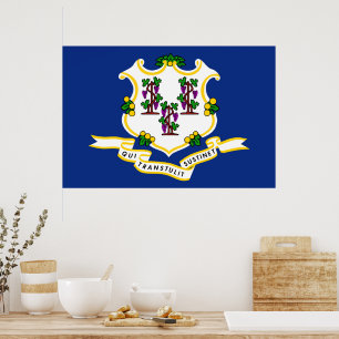 Póster Bandeira do estado de Connecticut