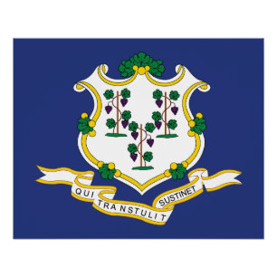 Póster Bandeira do estado de Connecticut