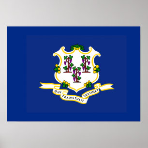 Poster Bandeira do estado de Connecticut