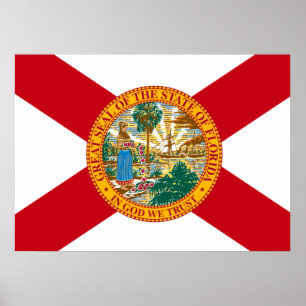 Póster Bandeira do estado de Florida