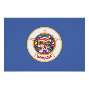 Póster Bandeira do Estado de Minnesota