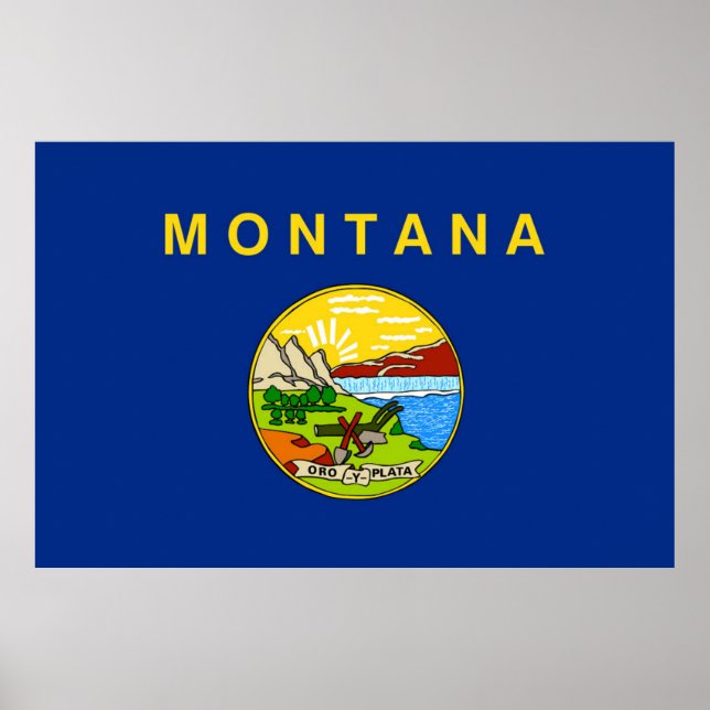 Poster bandeira do estado de Montana (Frente)
