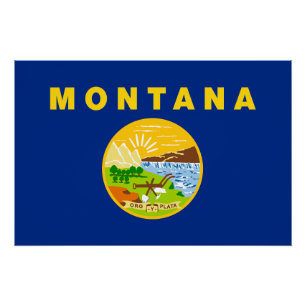 Póster Bandeira do Estado de Montana