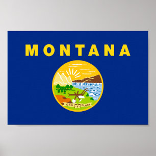 Poster Bandeira do Estado de Montana