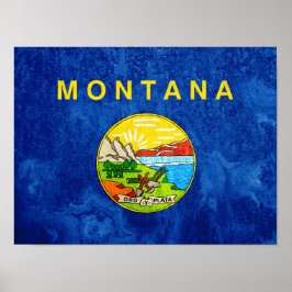 Poster Bandeira do Estado de Montana