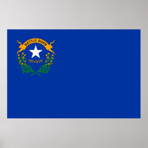 Poster Bandeira do Estado de Nevada