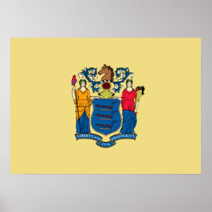 Póster Bandeira do estado de New-jersey