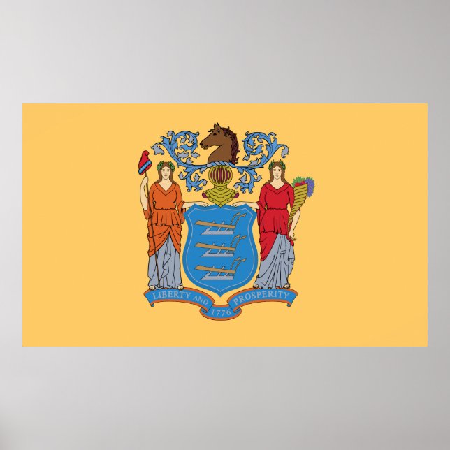 Poster bandeira do estado de Nova Jersey (Frente)