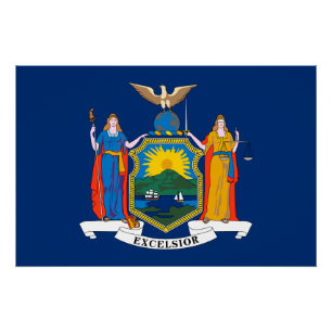 Póster Bandeira do Estado de Nova York