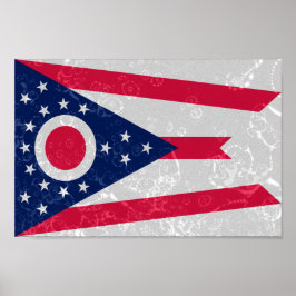 Poster Bandeira do Estado de Ohio
