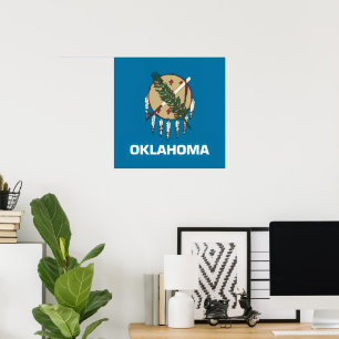 Poster bandeira do estado de Oklahoma