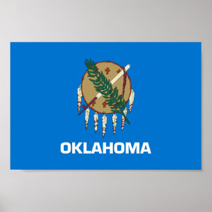 Poster Bandeira do Estado de Oklahoma