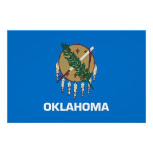 Póster Bandeira do estado de Oklahoma