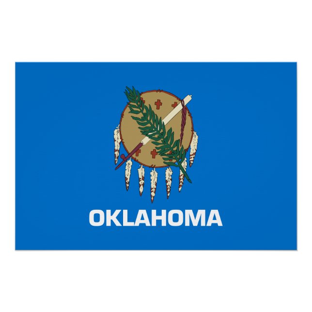Póster Bandeira do Estado de Oklahoma (Frente)