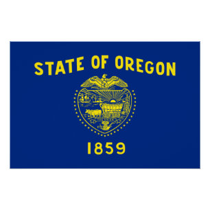 Póster Bandeira do estado de Oregon