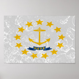 Poster Bandeira do Estado de Rhode Island