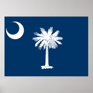 Póster Bandeira do estado de South Carolina