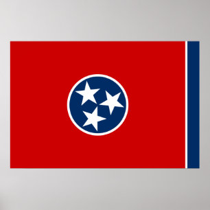 Póster Bandeira do estado de Tennessee
