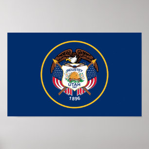 Poster Bandeira do Estado de Utah