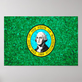 Poster Bandeira do Estado de Washington