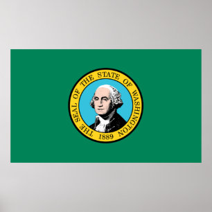 Poster bandeira do Estado de Washington