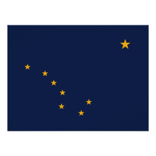 Póster Bandeira do Estado do Alasca