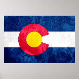 Poster Bandeira do Estado do Colorado