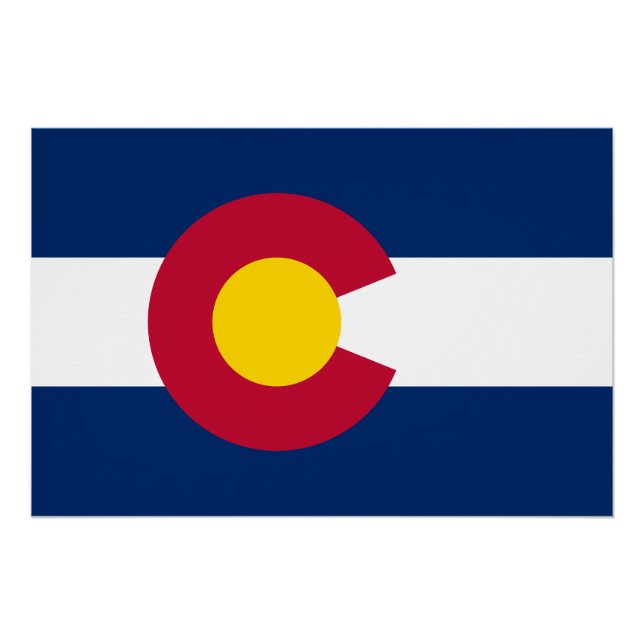 Póster Bandeira do Estado do Colorado (Frente)