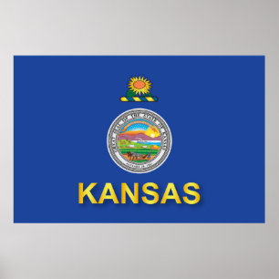 Póster Bandeira do Estado do Kansas