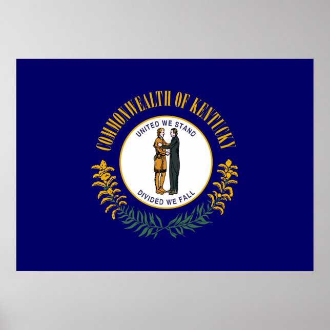 Póster Bandeira do Estado do Kentucky (Frente)