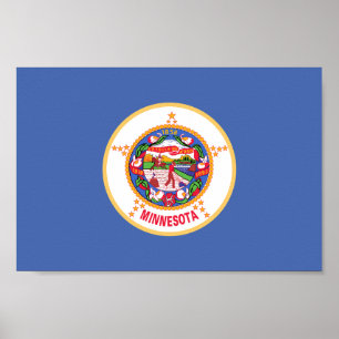 Poster Bandeira do Estado do Minnesota