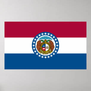 Poster bandeira do estado do Missouri